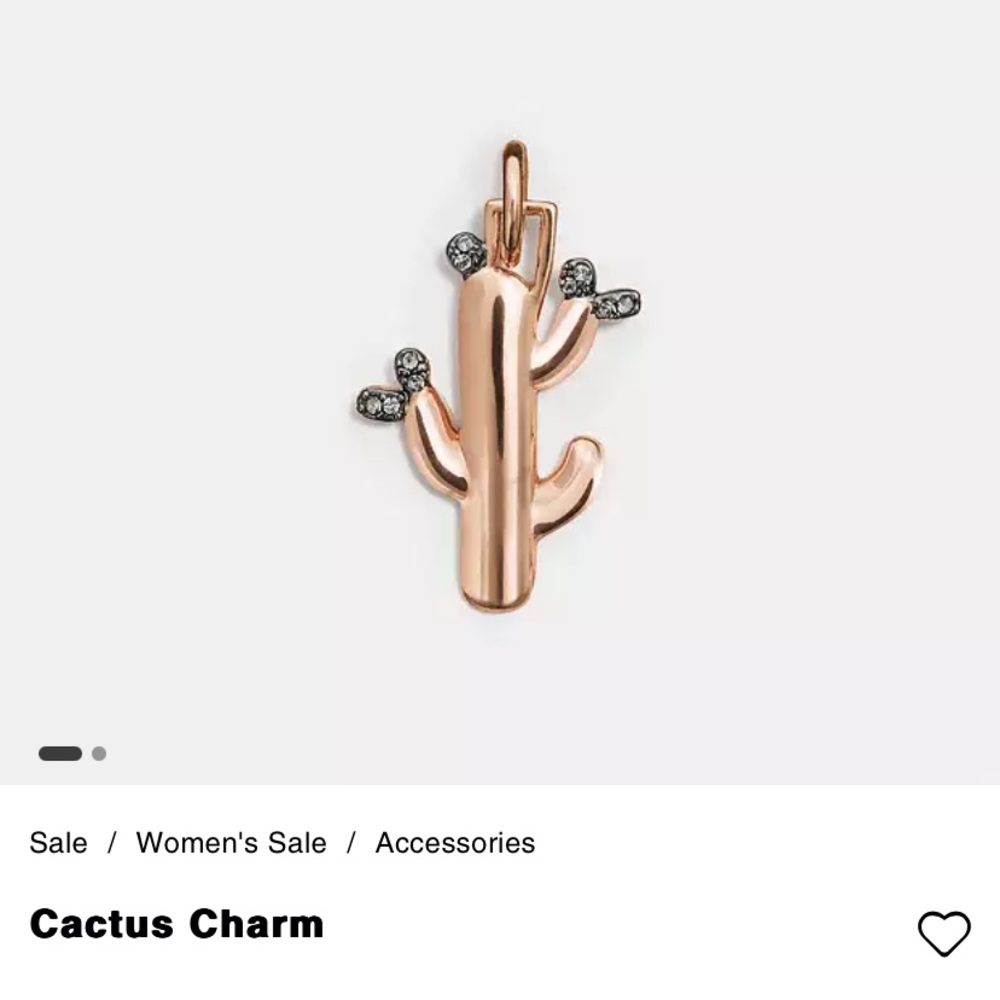 Coach cactus charm